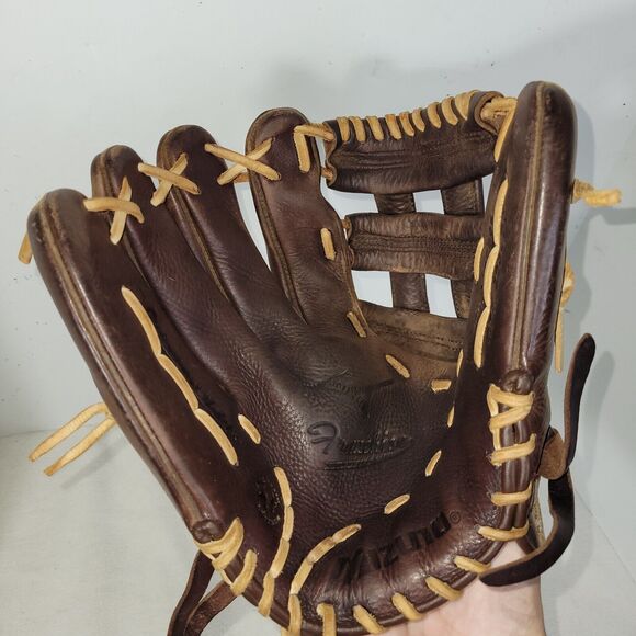 Mizuno Glove Baseball Brown Leather Softball Left Handed 12.5" Model GFN 1250B3 - Picture 5 of 14